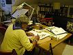 Ann Mari at Work in her Studio